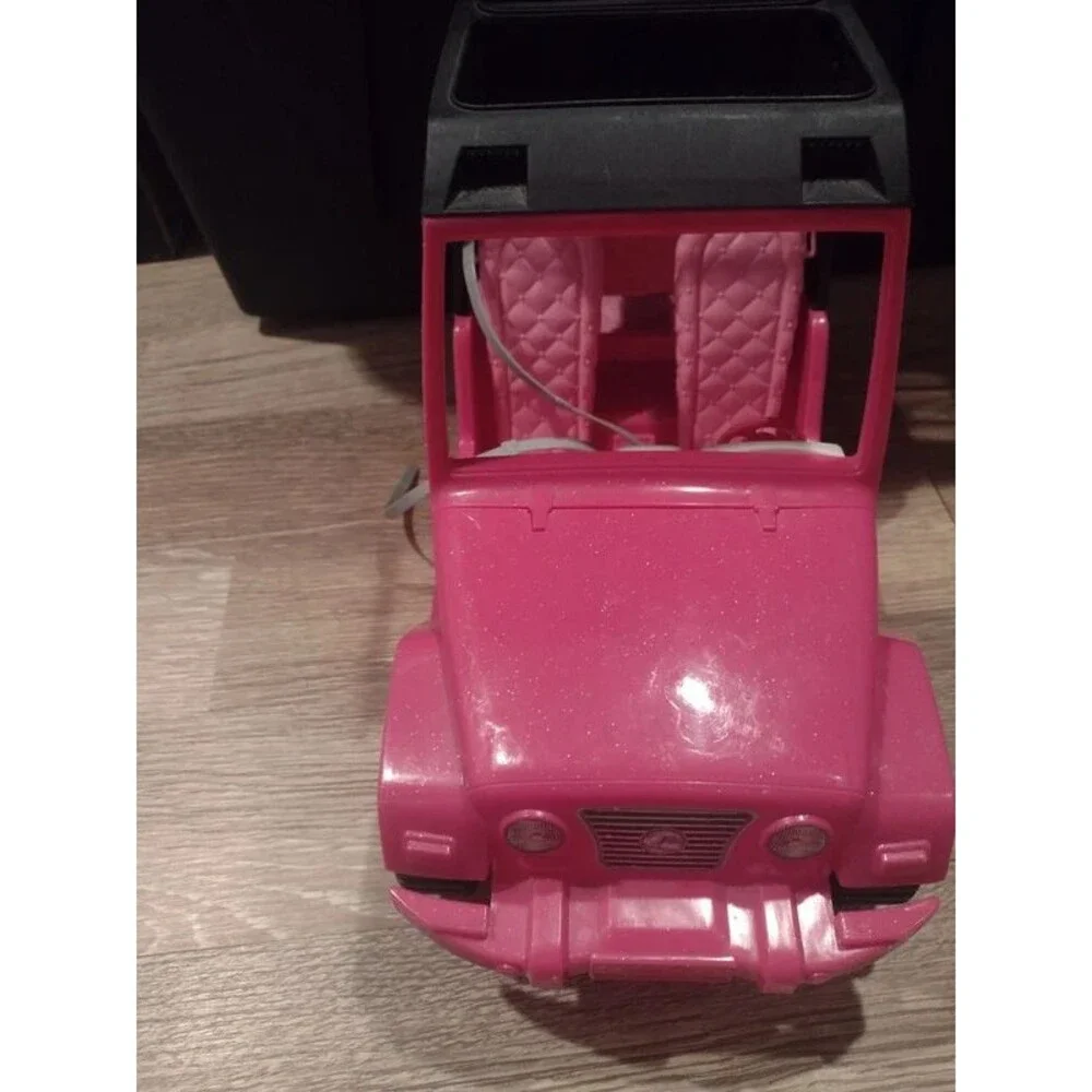 Barbie Pink cruiser vehicle in good condition with minor play wear